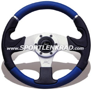 Kobra Mix Sport-Lenkrad, schwarz / blau, 32 cm