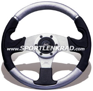 Kobra Mix Sport-Lenkrad, schwarz / silber, 32 cm